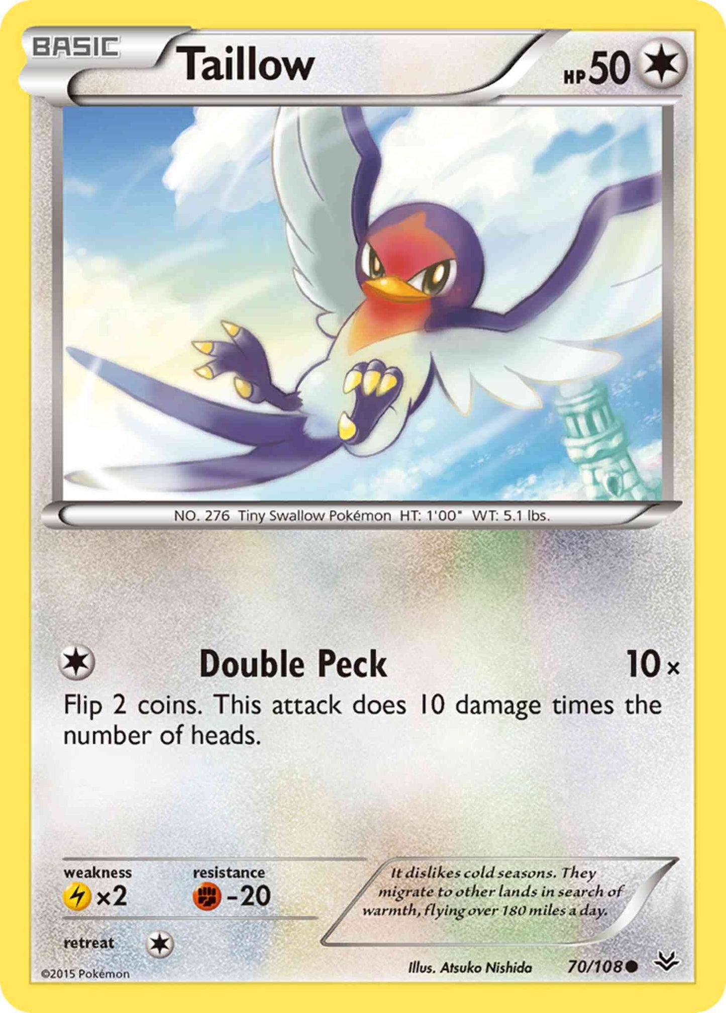 Taillow - 70/108 - Common [xy6-70] [Non-Holo]