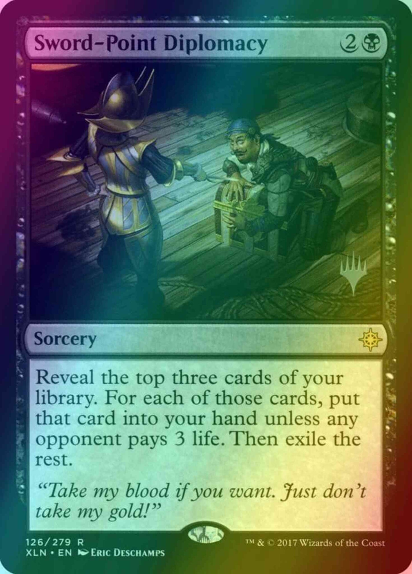 Sword-Point Diplomacy [126p] [Promo Pack] [Ixalan Promos] [Foil]
