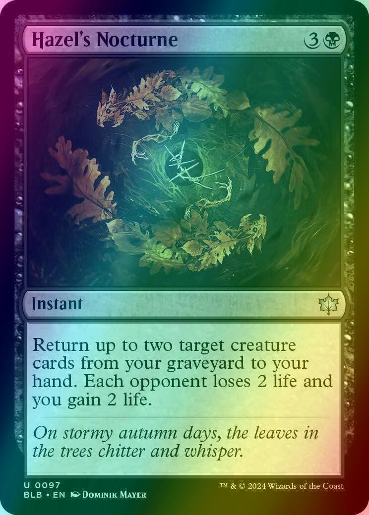 Hazel's Nocturne [97] [Bloomburrow] [Foil]