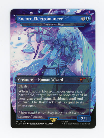 Encore Electromancer - Snapcaster Mage — Borderless|Hatsune Miku: Sakura Superstar — ID 19788