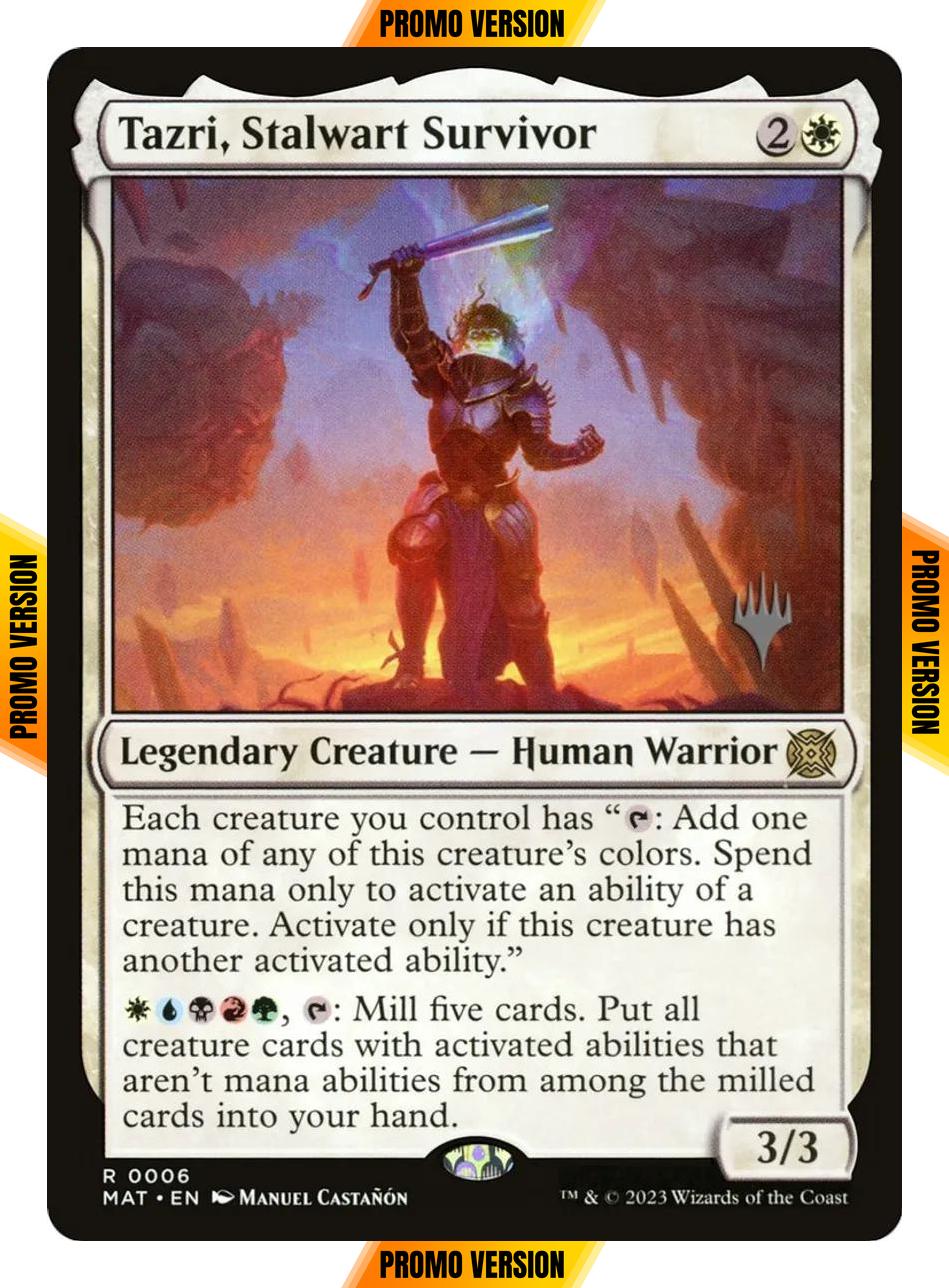 Tazri, Stalwart Survivor [6p] [Promo Pack] [March of the Machine: The Aftermath: Promos] [Non-Foil]