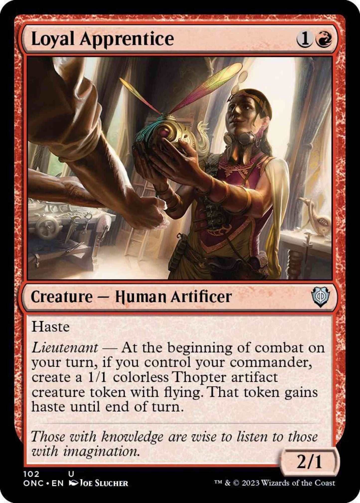 Loyal Apprentice [102] [Phyrexia: All Will Be One: Commander] [Non-Foil]