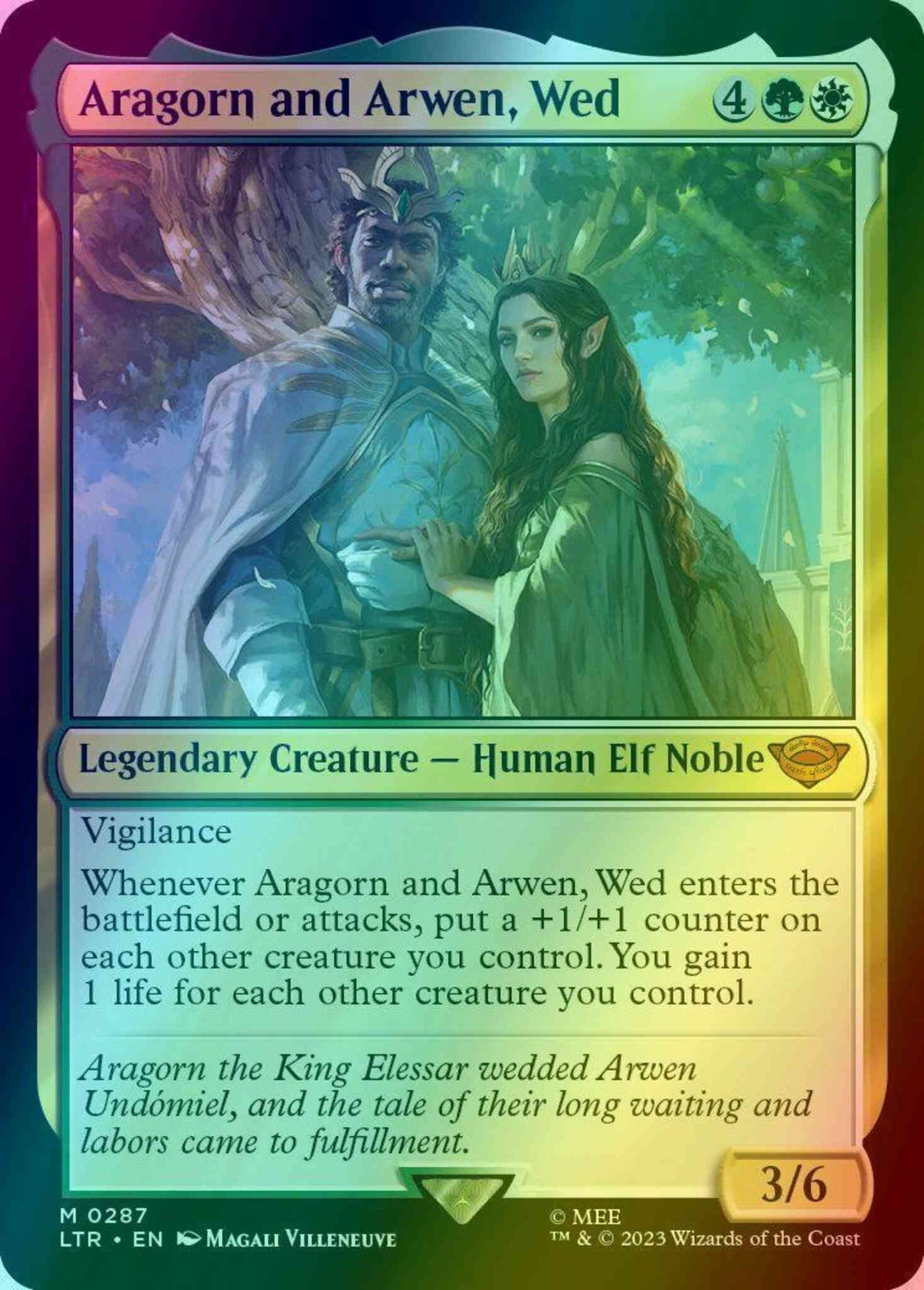 Aragorn and Arwen, Wed [287] [Starter Kit] [The Lord of the Rings: Tales of Middle-earth] [Foil]