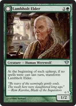 Lambholt Elder // Silverpelt Werewolf [122] [Dark Ascension] [Non-Foil]