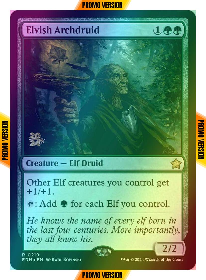 Elvish Archdruid [219s] [Prerelease] [Foundations: Promos] [Foil]