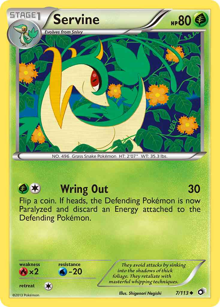 Servine - 7/113 - Uncommon [bw11-7] [Reverse Holo]
