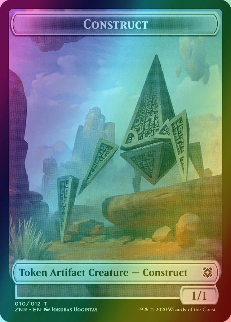 Cat Token (02) // Construct Token (10) [Zendikar Rising Tokens] [Foil]