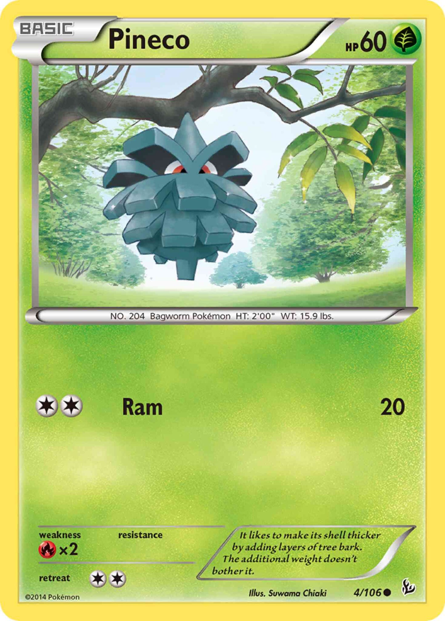 Pineco - 4/106 - Common [xy2-4] [Non-Holo]