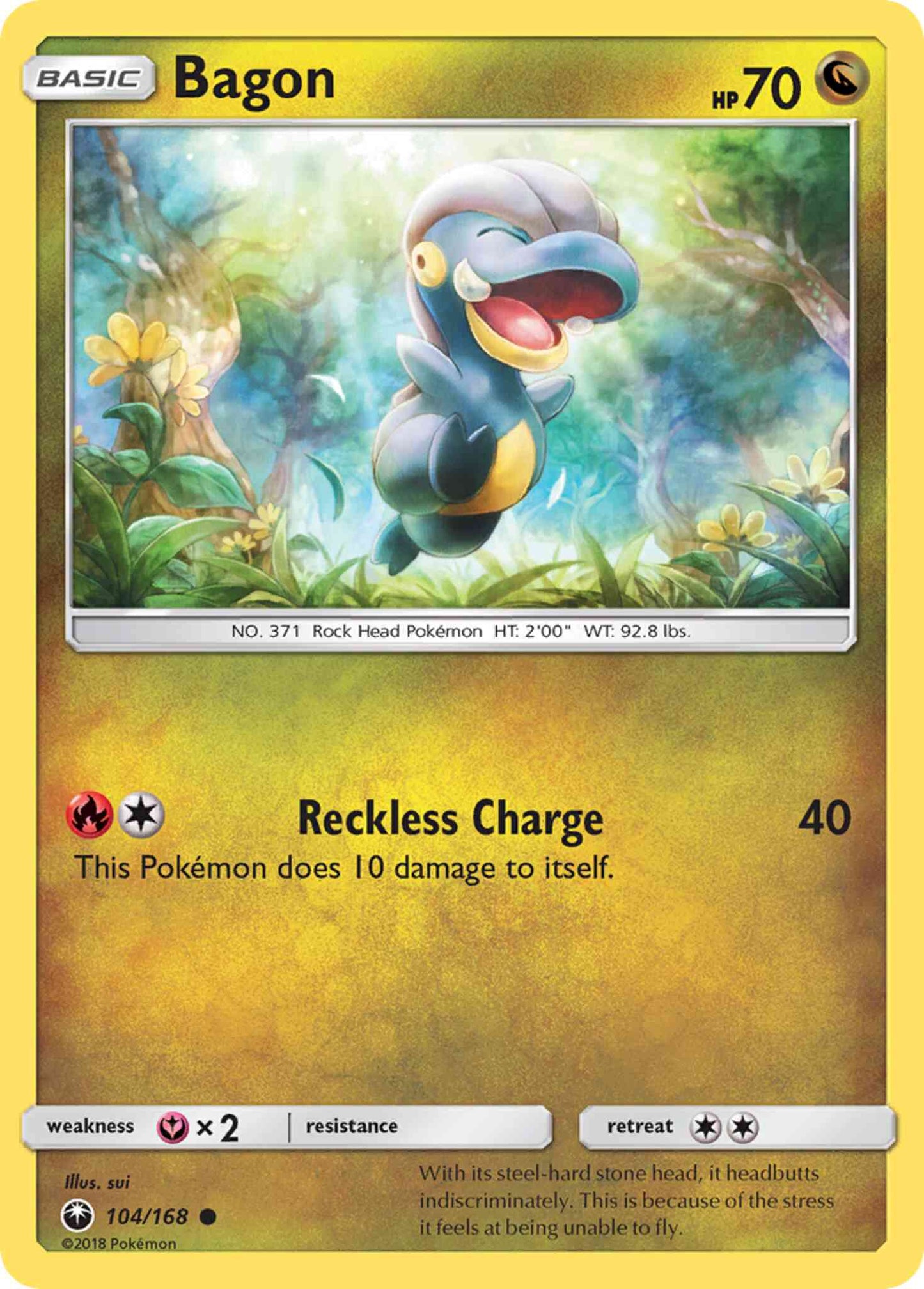 Bagon - 104/168 - Common [sm7-104] [Reverse Holo]