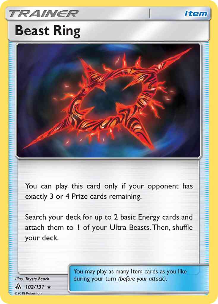 Beast Ring - 102/131 - Rare [sm6-102] [Non-Holo]