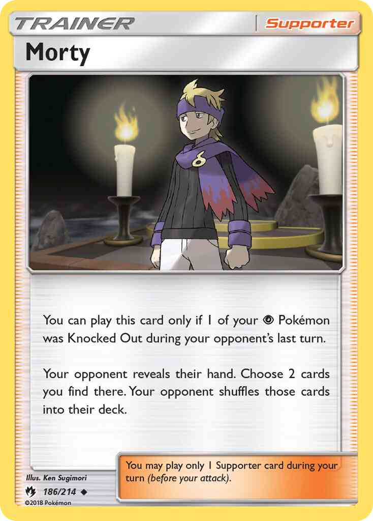 Morty - 186/214 - Uncommon [sm8-186] [Reverse Holo]