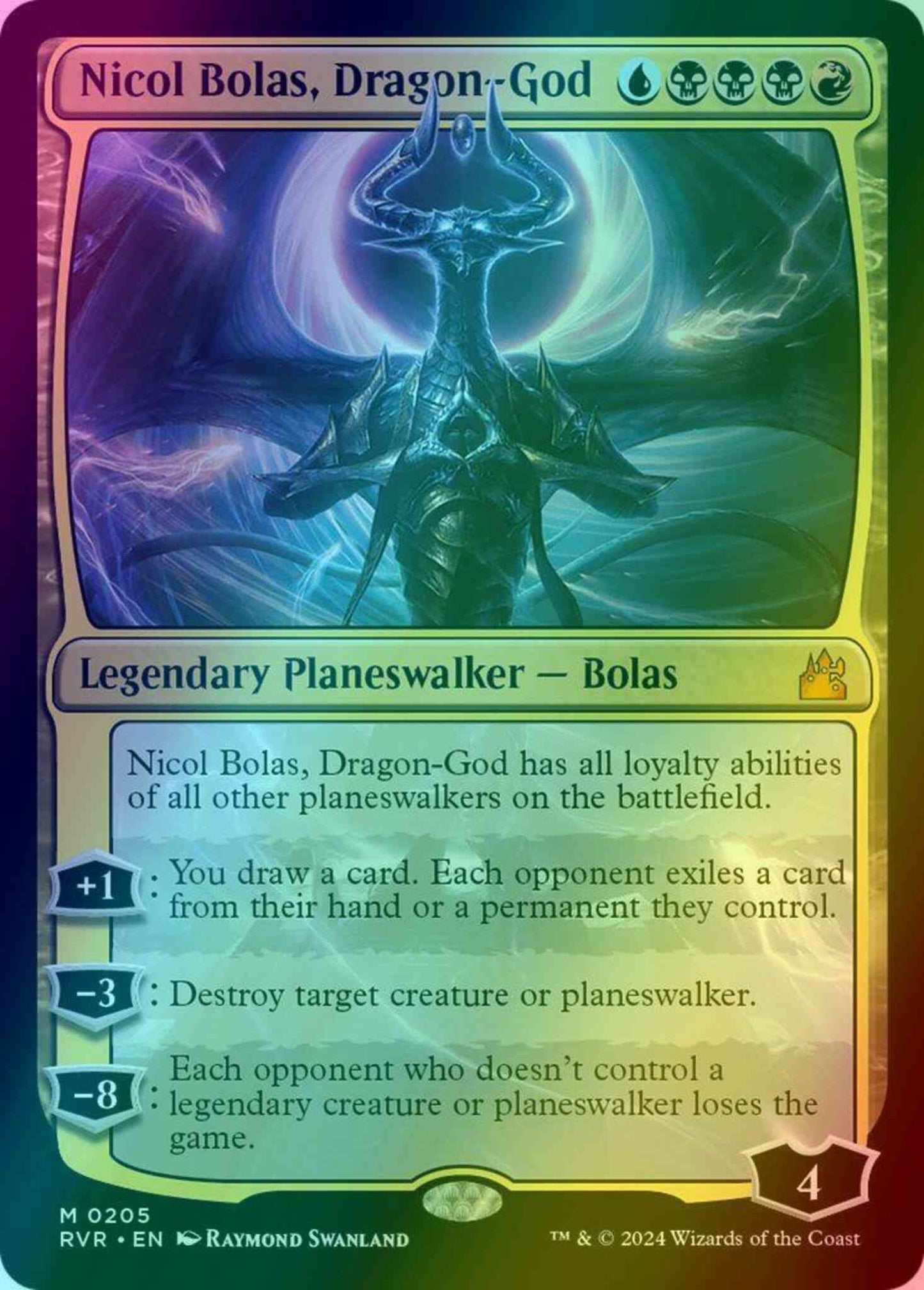 Nicol Bolas, Dragon-God [205] [Ravnica Remastered] [Foil]