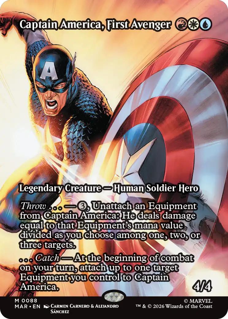Captain America, First Avenger [88] [Borderless] [Source Material] [Marvel Universe] [Non-Foil]