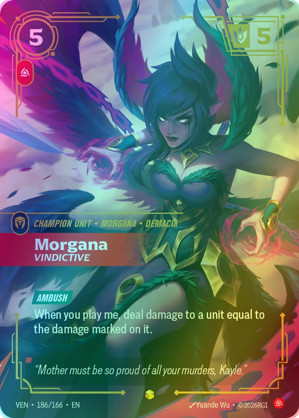 Morgana, Vindictive (Overnumbered) - 186/166 [Vendetta] [Foil]