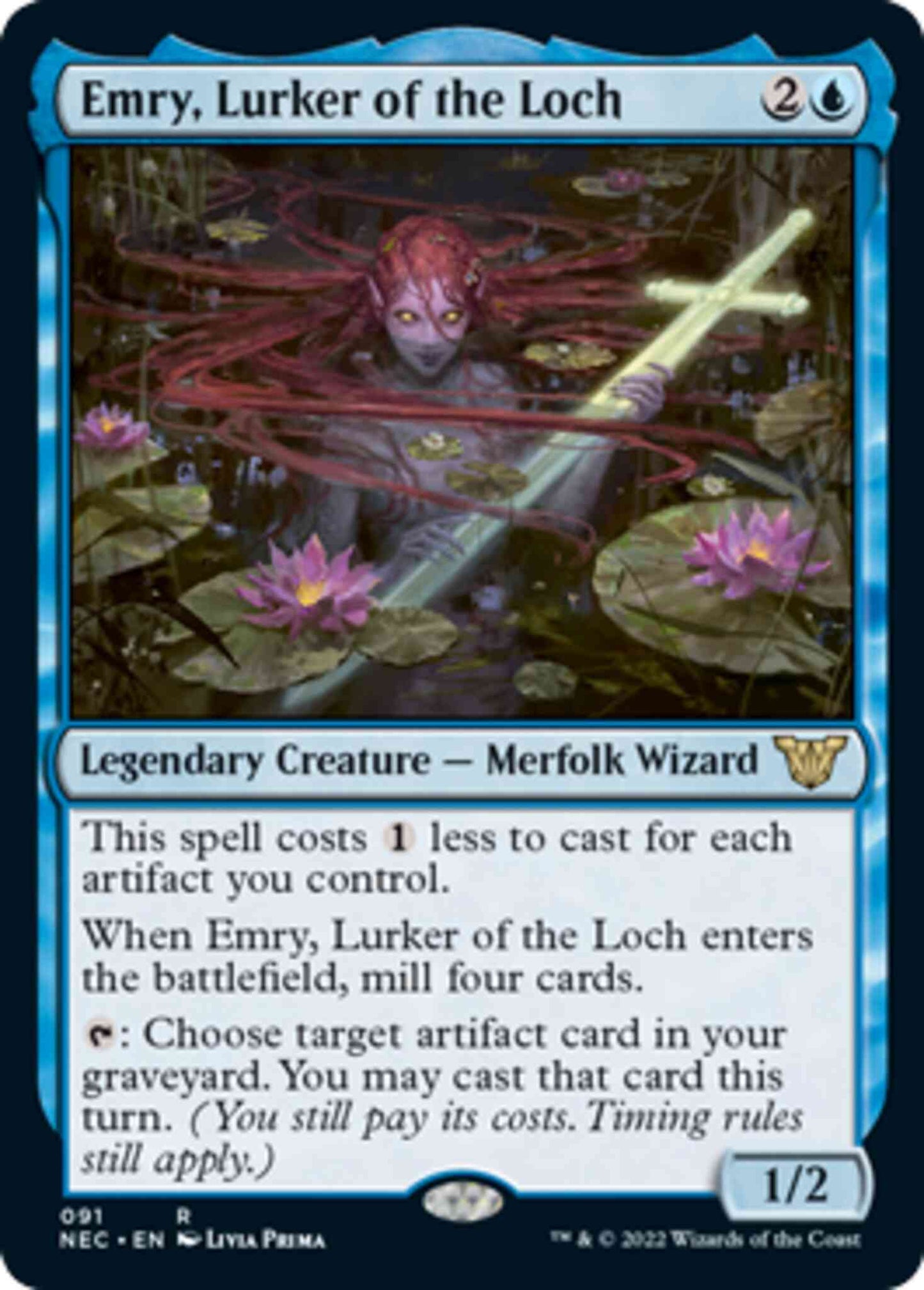 Emry, Lurker of the Loch [91] [Kamigawa: Neon Dynasty: Commander] [Non-Foil]