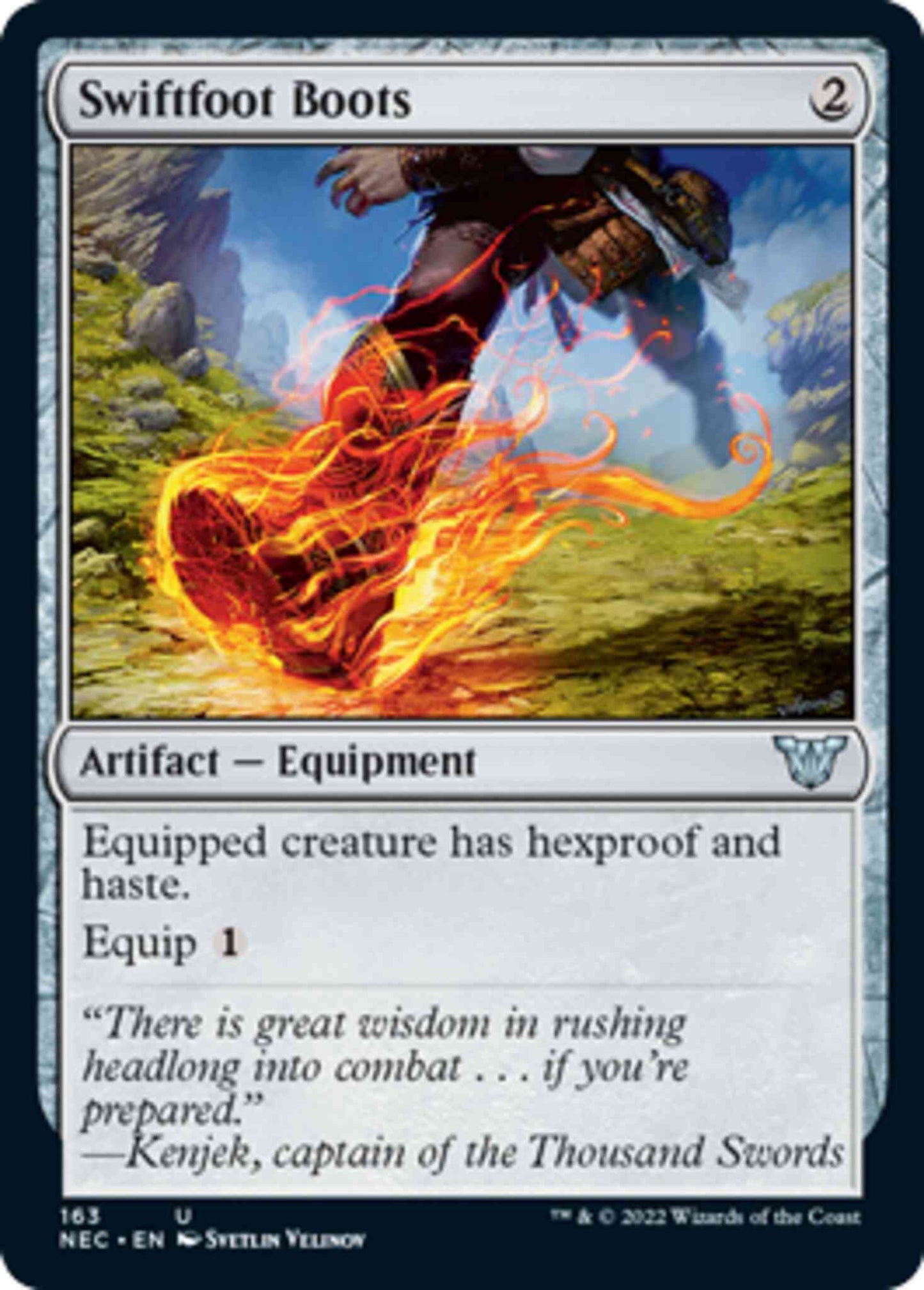 Swiftfoot Boots [163] [Kamigawa: Neon Dynasty: Commander] [Non-Foil]