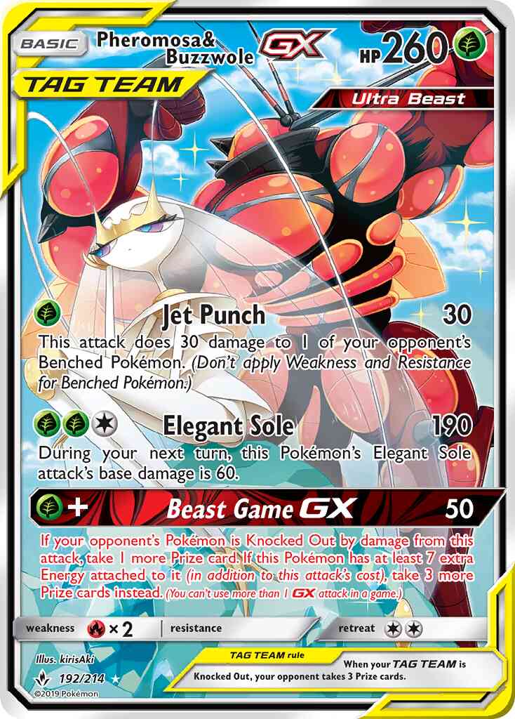Pheromosa & Buzzwole-GX - 192/214 - Rare Ultra [sm10-192] [Ultra]