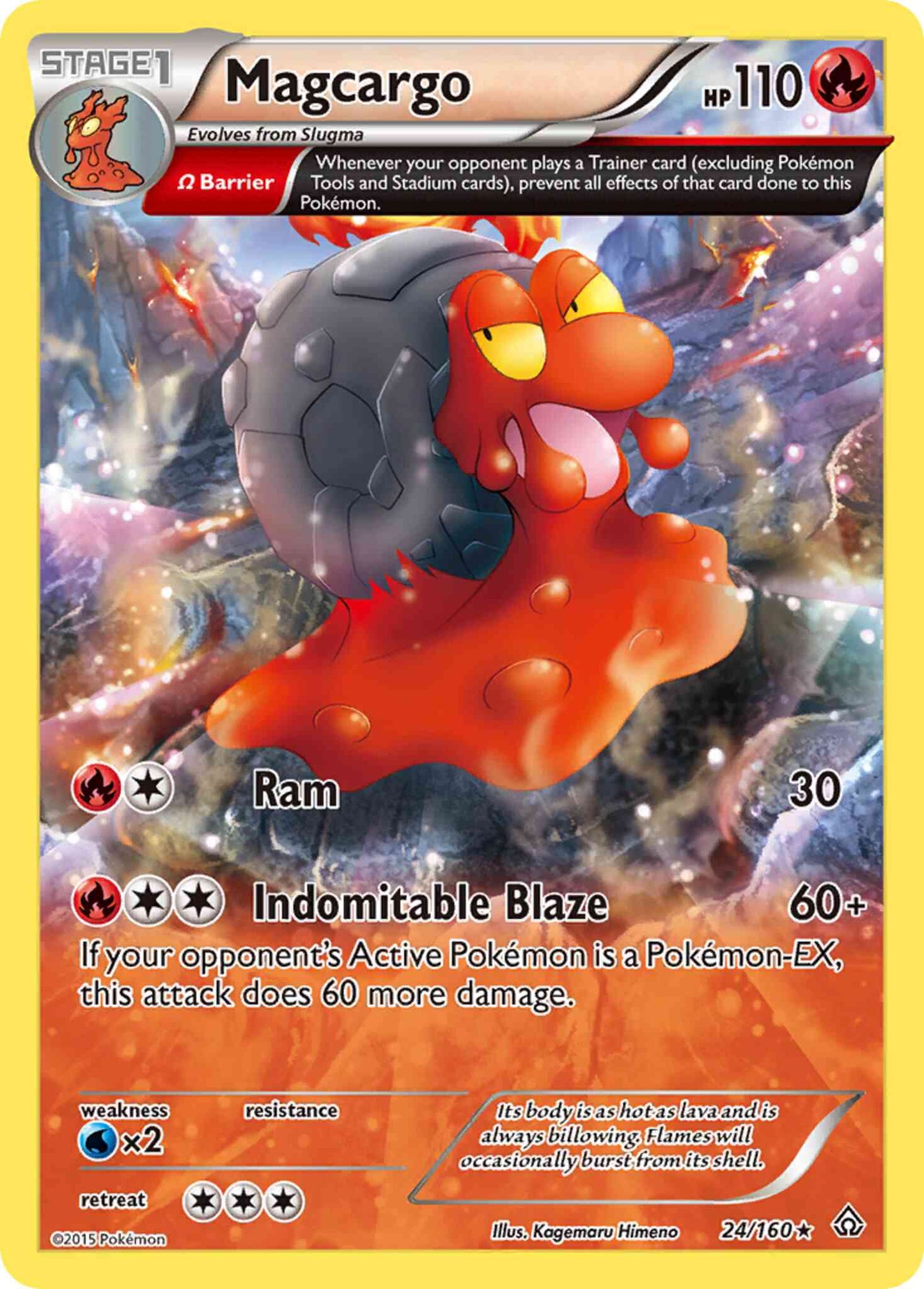 Magcargo - 24/160 - Rare [xy5-24] [Non-Holo]