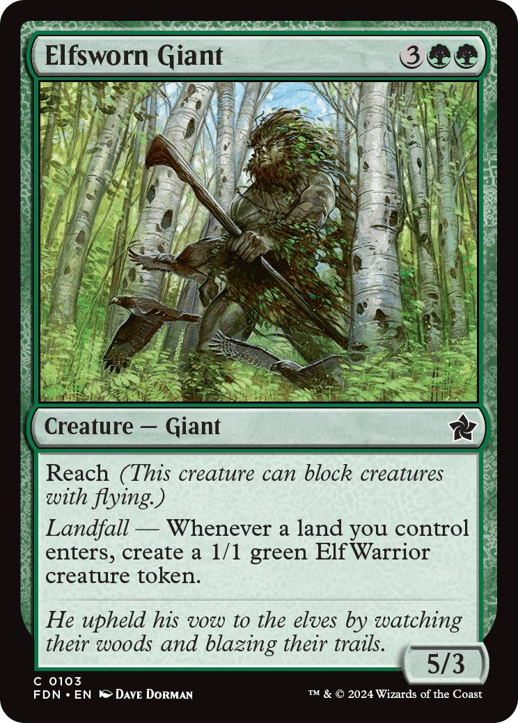 Elfsworn Giant [103] [Foundations] [Non-Foil]