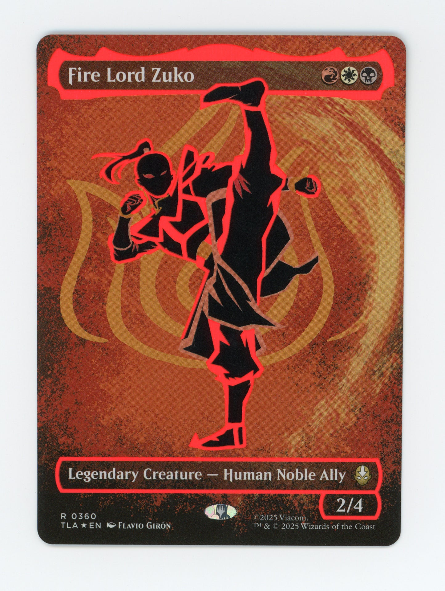 Fire Lord Zuko — Borderless|Battle Pose|Neon Ink — ID 19679