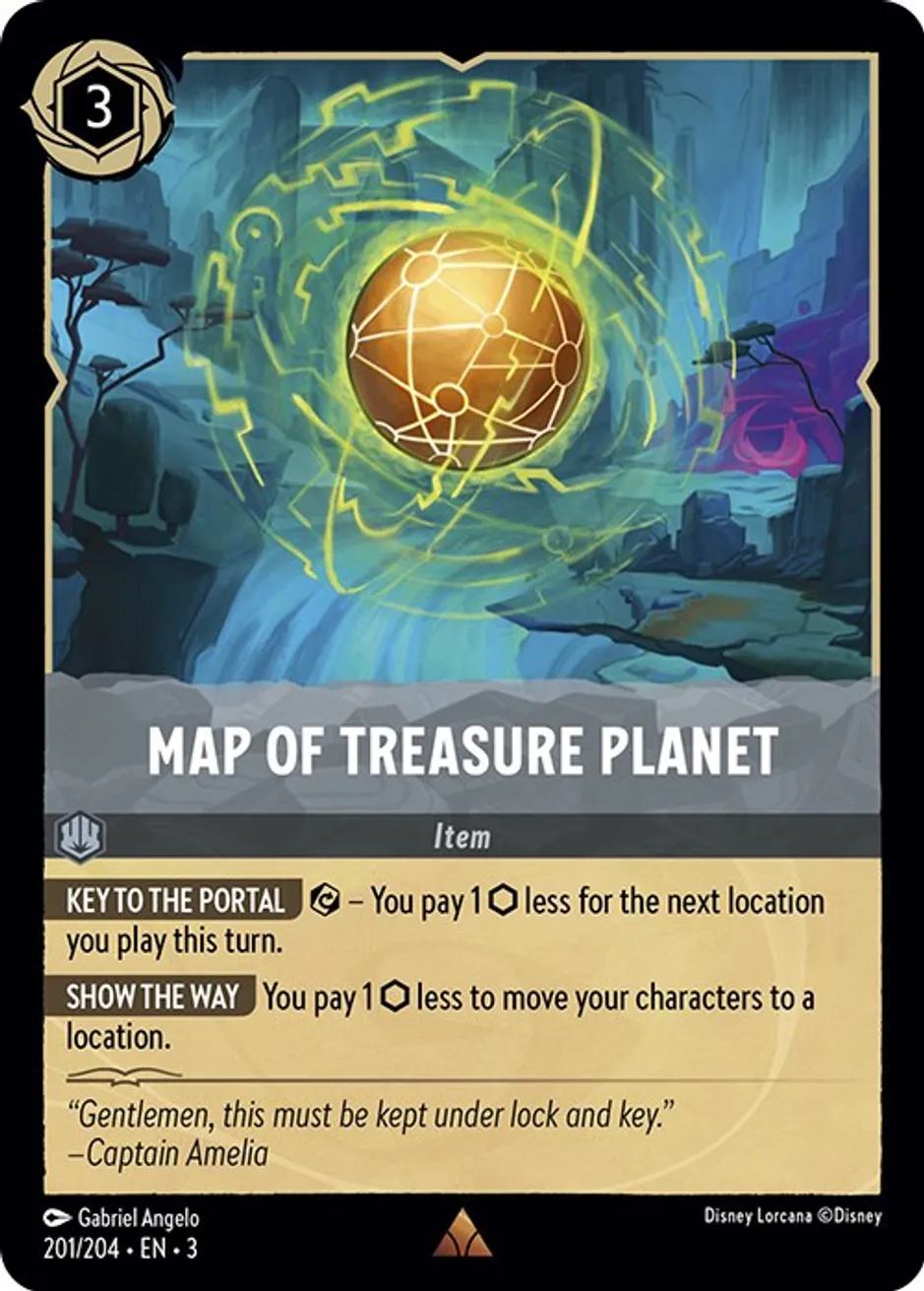 Map of Treasure Planet - 201/204 [Into the Inklands] [Non-Foil]