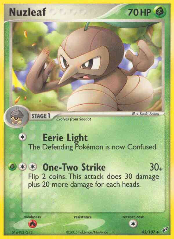 Nuzleaf - 43/107 - Uncommon [ex8-43] [Reverse Holo]