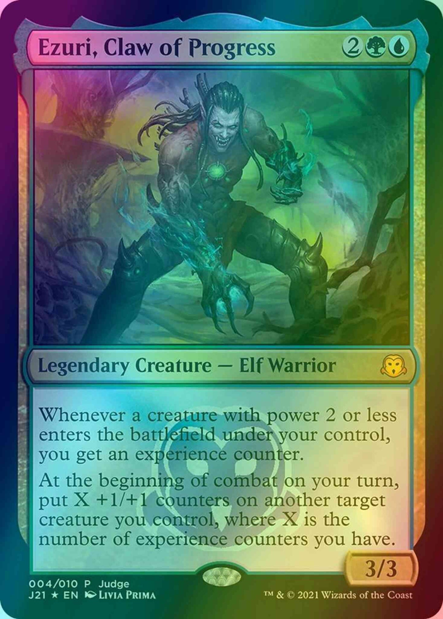 Ezuri, Claw of Progress [4] [Judge Gift Cards 2021] [Foil]