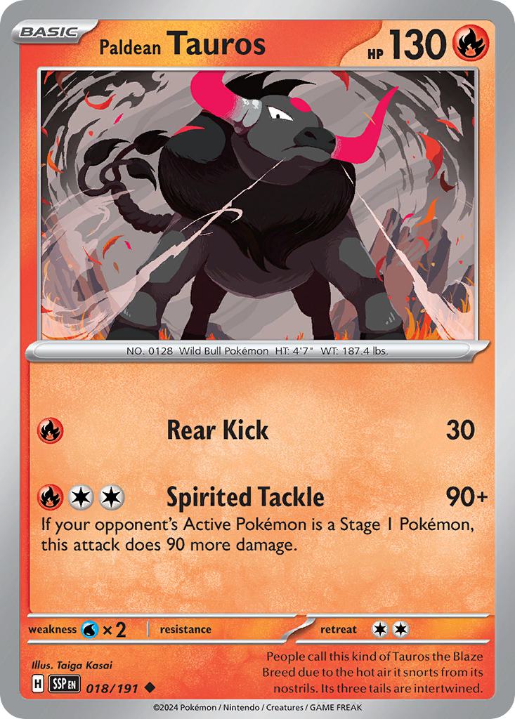 Paldean Tauros - 018/191 - Uncommon [sv08-018] [Non-Holo]