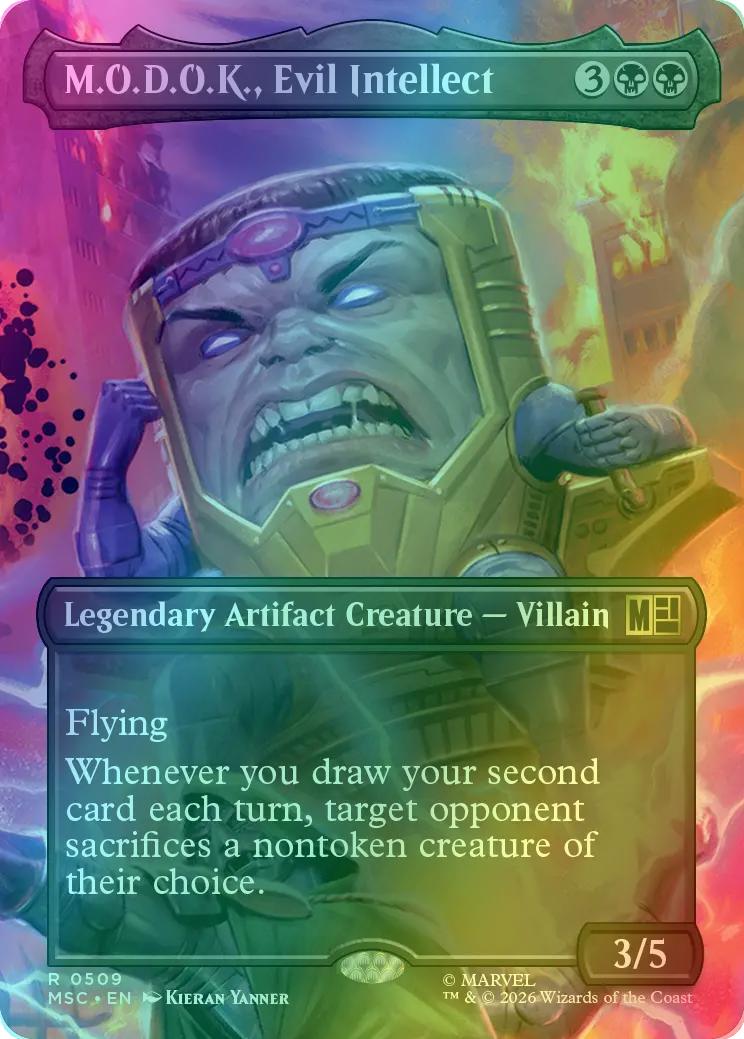 M.O.D.O.K., Evil Intellect [509] [Borderless] [Scene] [Marvel Super Heroes: Commander] [Foil]