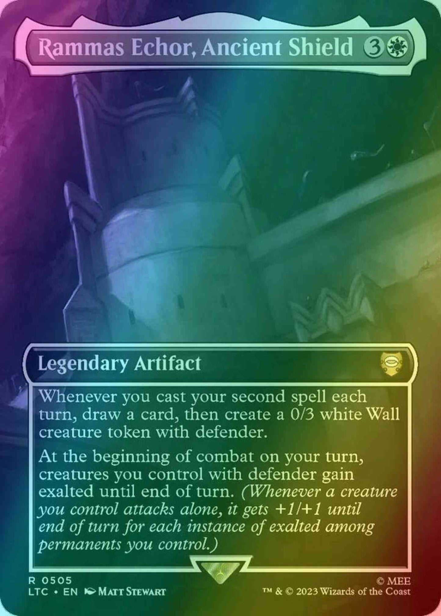 Rammas Echor, Ancient Shield [505] [Borderless] [The Lord of the Rings: Tales of Middle-earth: Commander] [Foil]