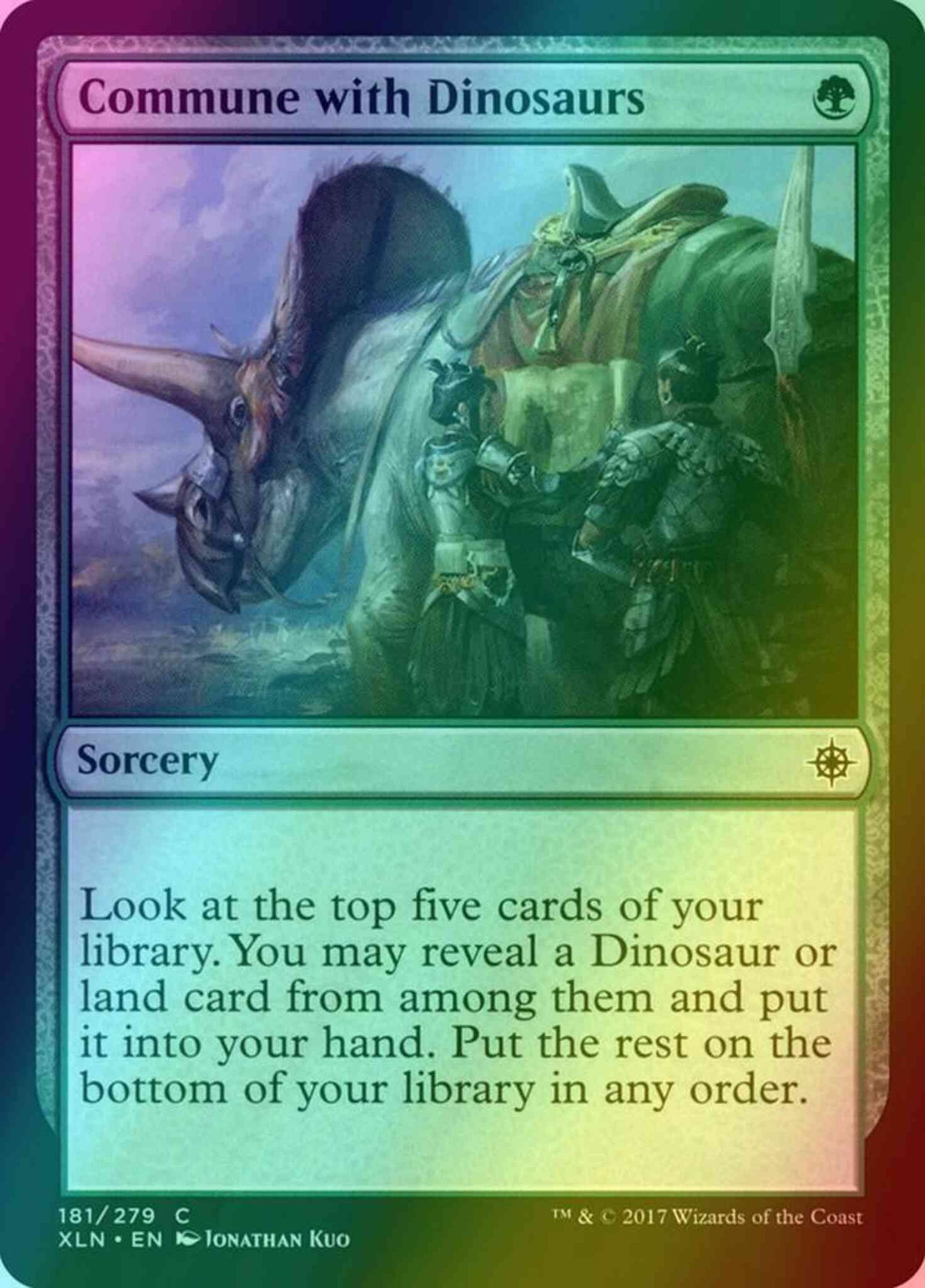 Commune with Dinosaurs [181] [Ixalan] [Foil]