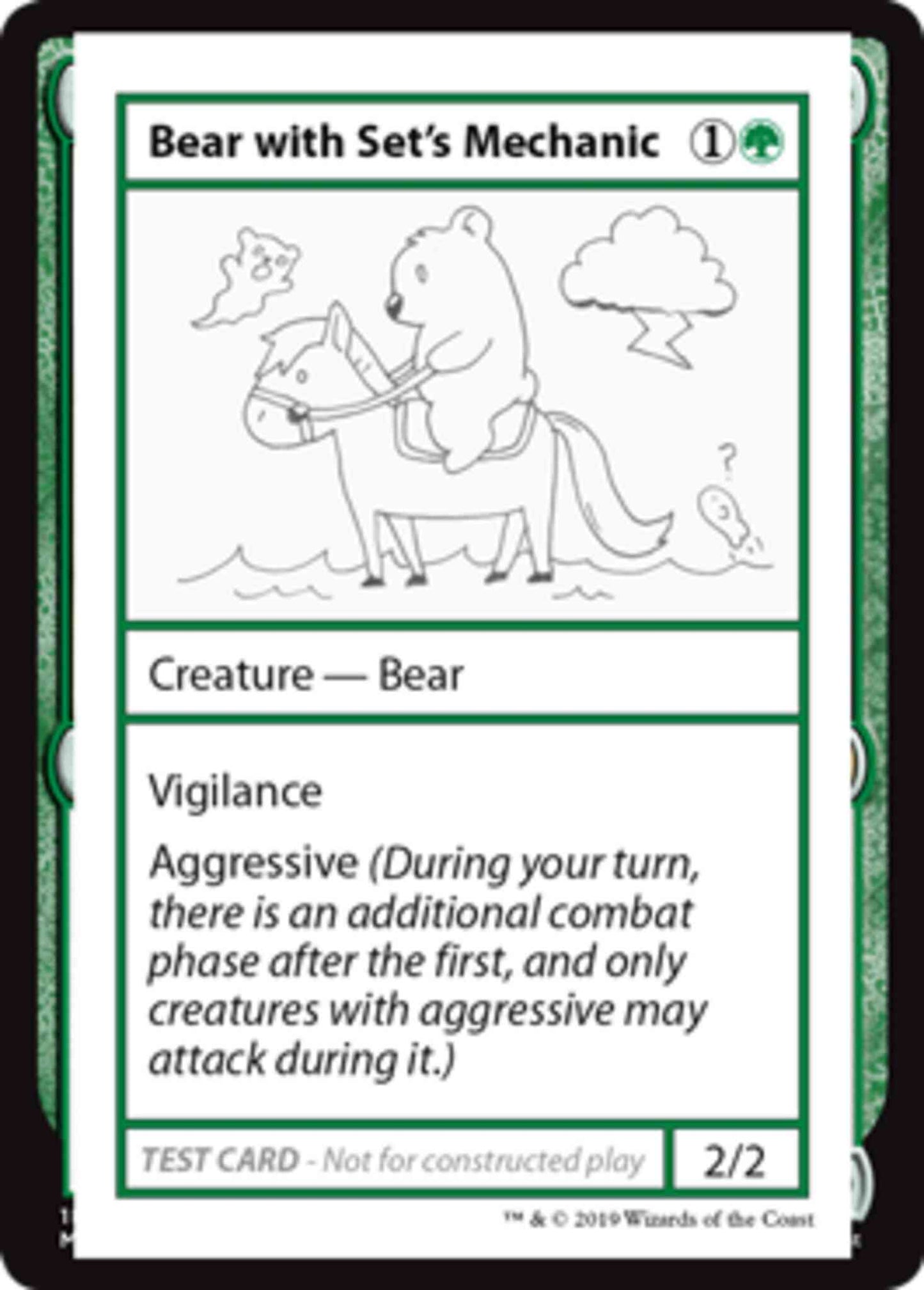 Bear with Set's Mechanic - No Symbol [71] [Mystery Booster Playtest Cards 2021] [Non-Foil]
