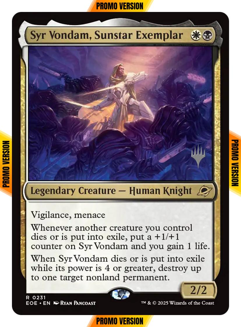 Syr Vondam, Sunstar Exemplar [231p] [Promo Pack] [Edge of Eternities: Promos] [Non-Foil]