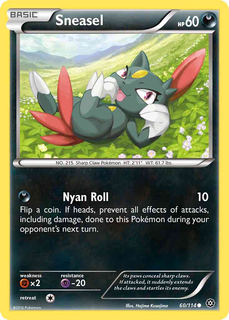 Sneasel - 60/114 - Common [xy11-60] [Non-Holo]