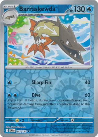Barraskewda - 063/182 - Uncommon [sv10-063] [Reverse Holo]