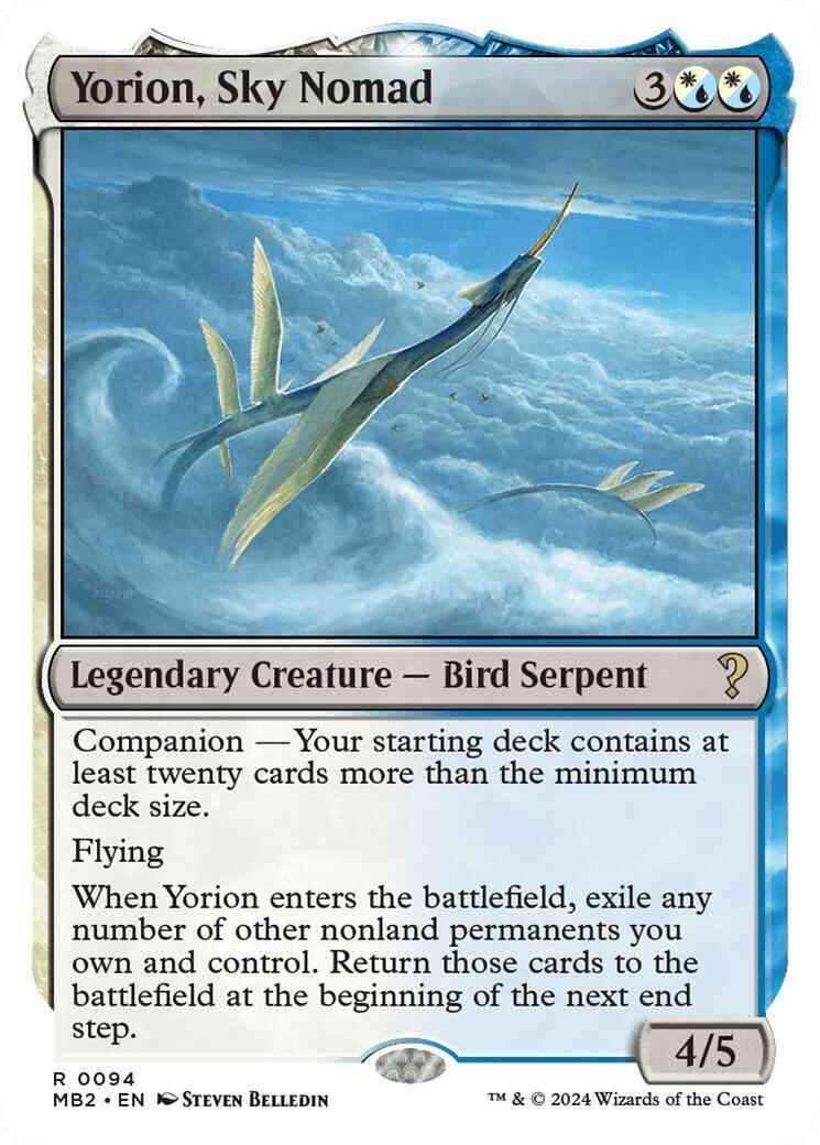 Yorion, Sky Nomad [94] [White Border] [Mystery Booster 2] [Non-Foil]
