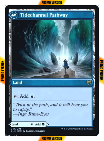 Barkchannel Pathway // Tidechannel Pathway [Prerelease] [251s] [Kaldheim Promos] [Foil]