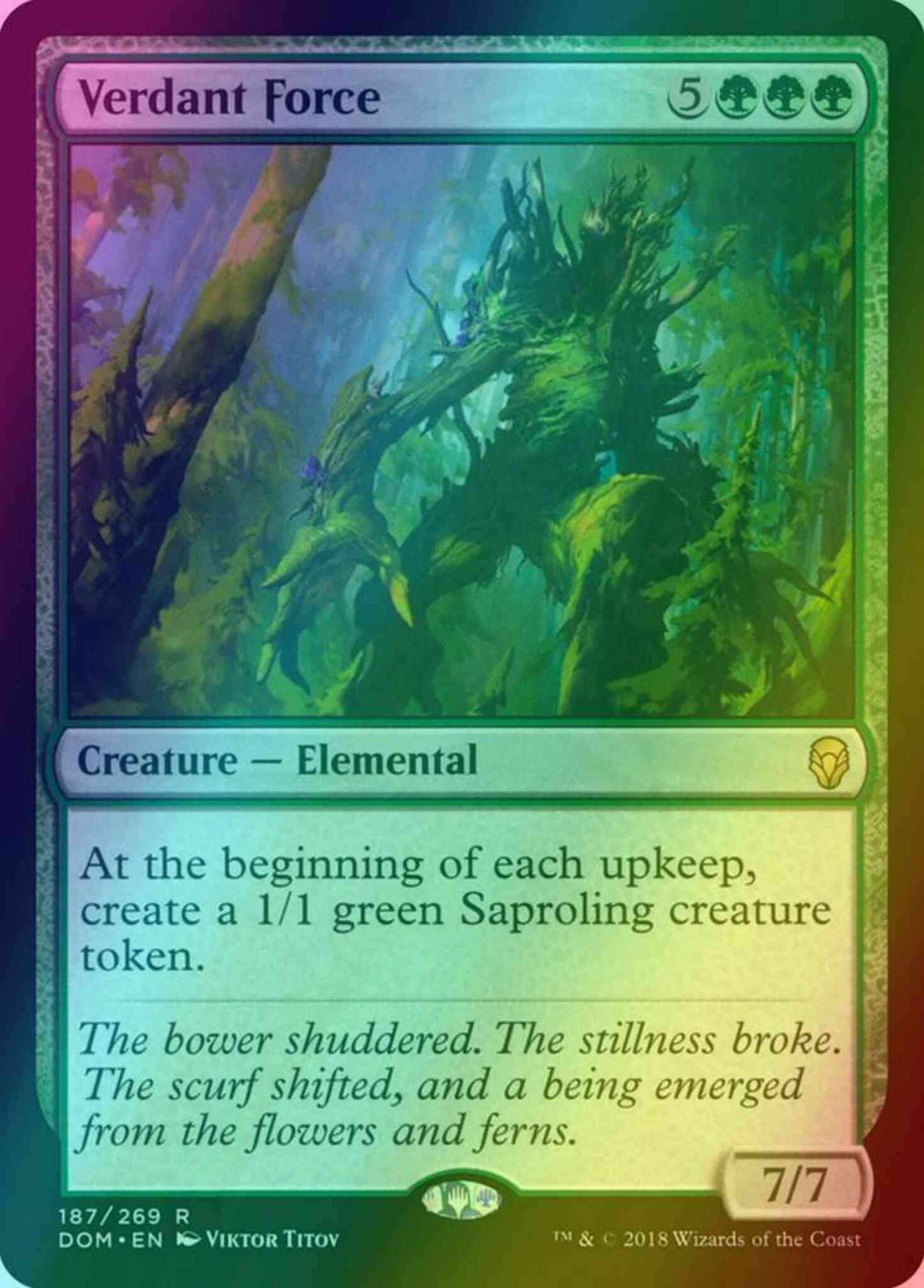 Verdant Force [187] [Dominaria] [Foil]