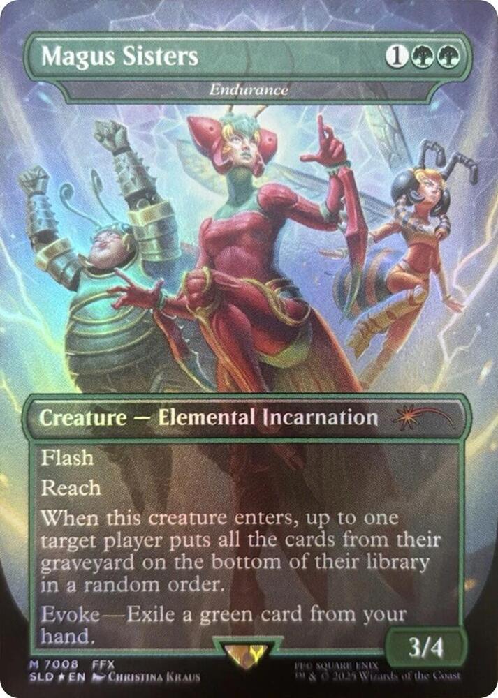 Magus Sisters - Endurance [7008] [Borderless] [FINAL FANTASY] [Secret Lair Drop] [Foil]