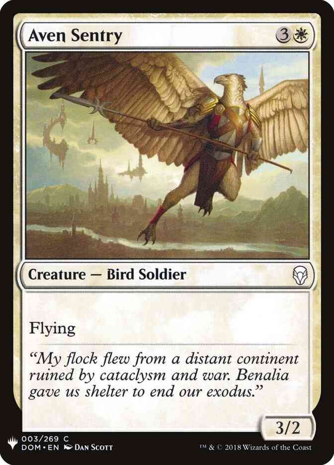 Aven Sentry [DOM-3] [The List] [Non-Foil]