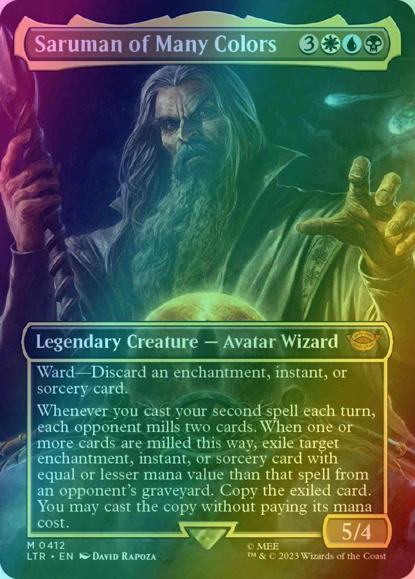 Saruman of Many Colors [412] [Borderless] [The Lord of the Rings: Tales of Middle-earth] [Foil]