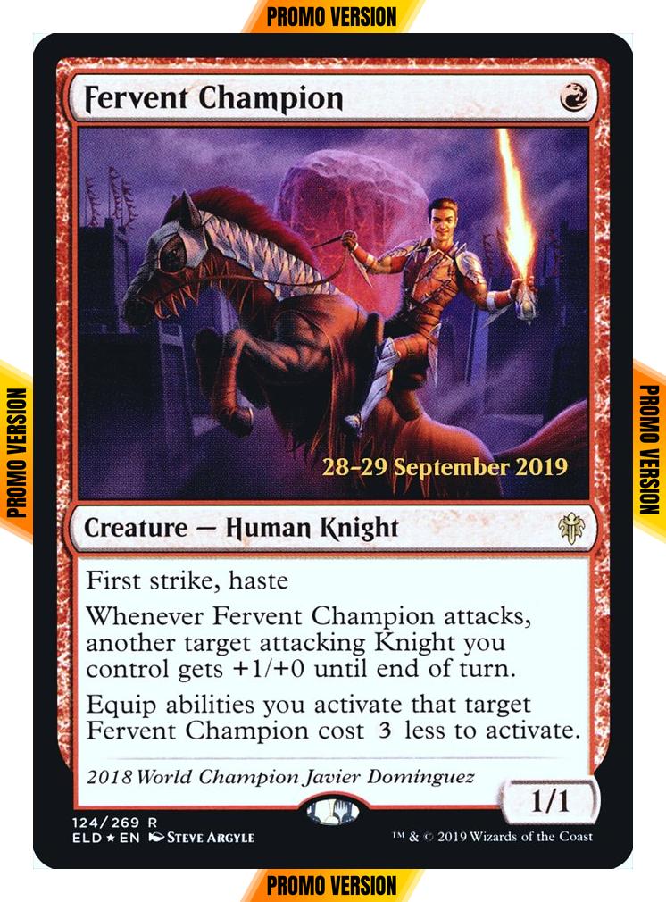 Fervent Champion [124s] [Throne of Eldraine Promos] [Foil]