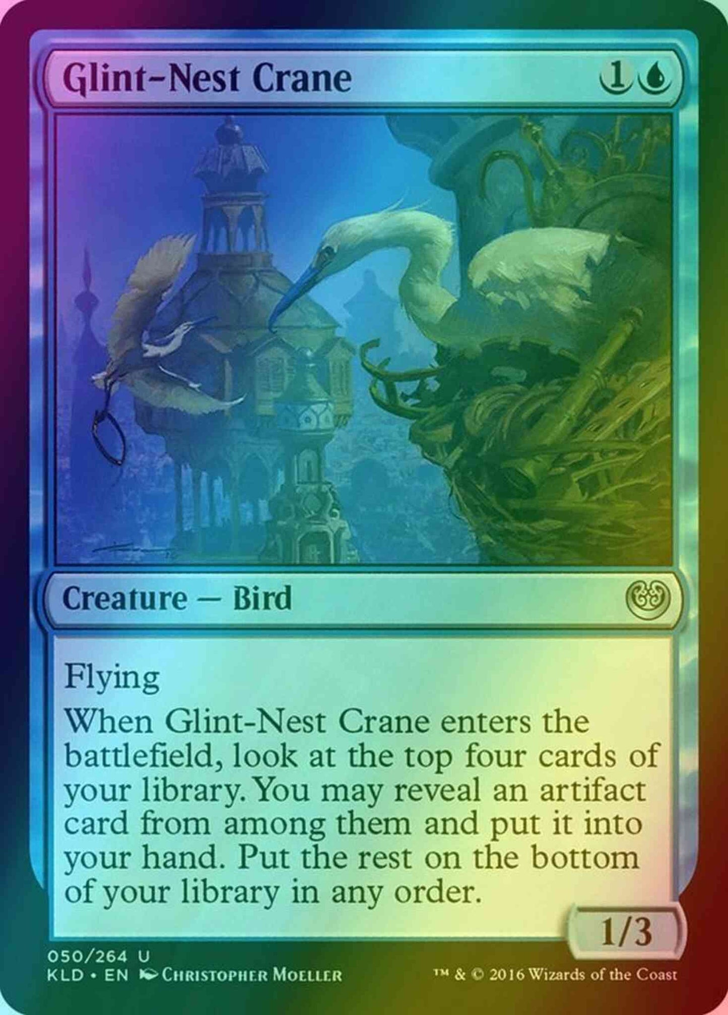 Glint-Nest Crane [50] [Kaladesh] [Foil]