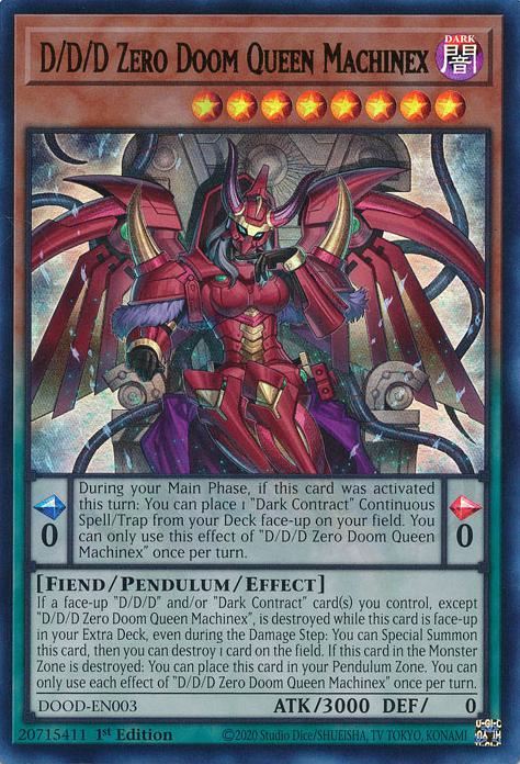 D/D/D Zero Doom Queen Machinex - DOOD-EN003 - Ultra Rare - 1st Edition