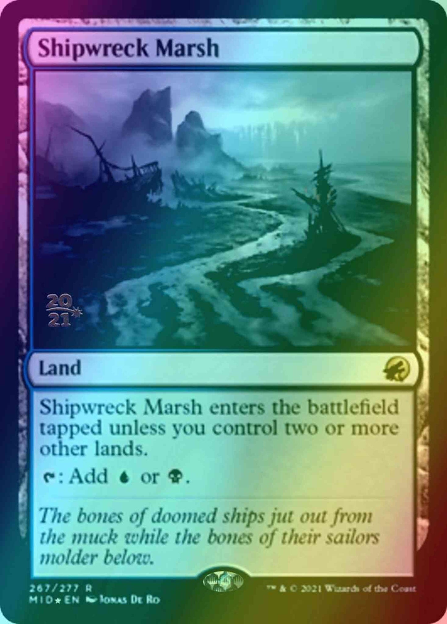 Shipwreck Marsh [Prerelease] [267s] [Innistrad: Midnight Hunt Promos] [Foil]