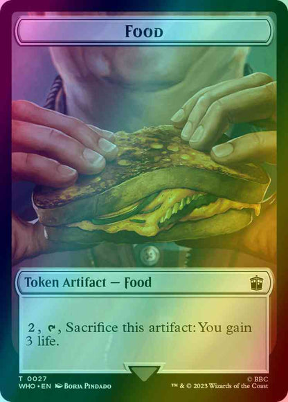 Food Token (27) // Warrior Token (09) [Universes Beyond: Doctor Who: Tokens] [Foil]