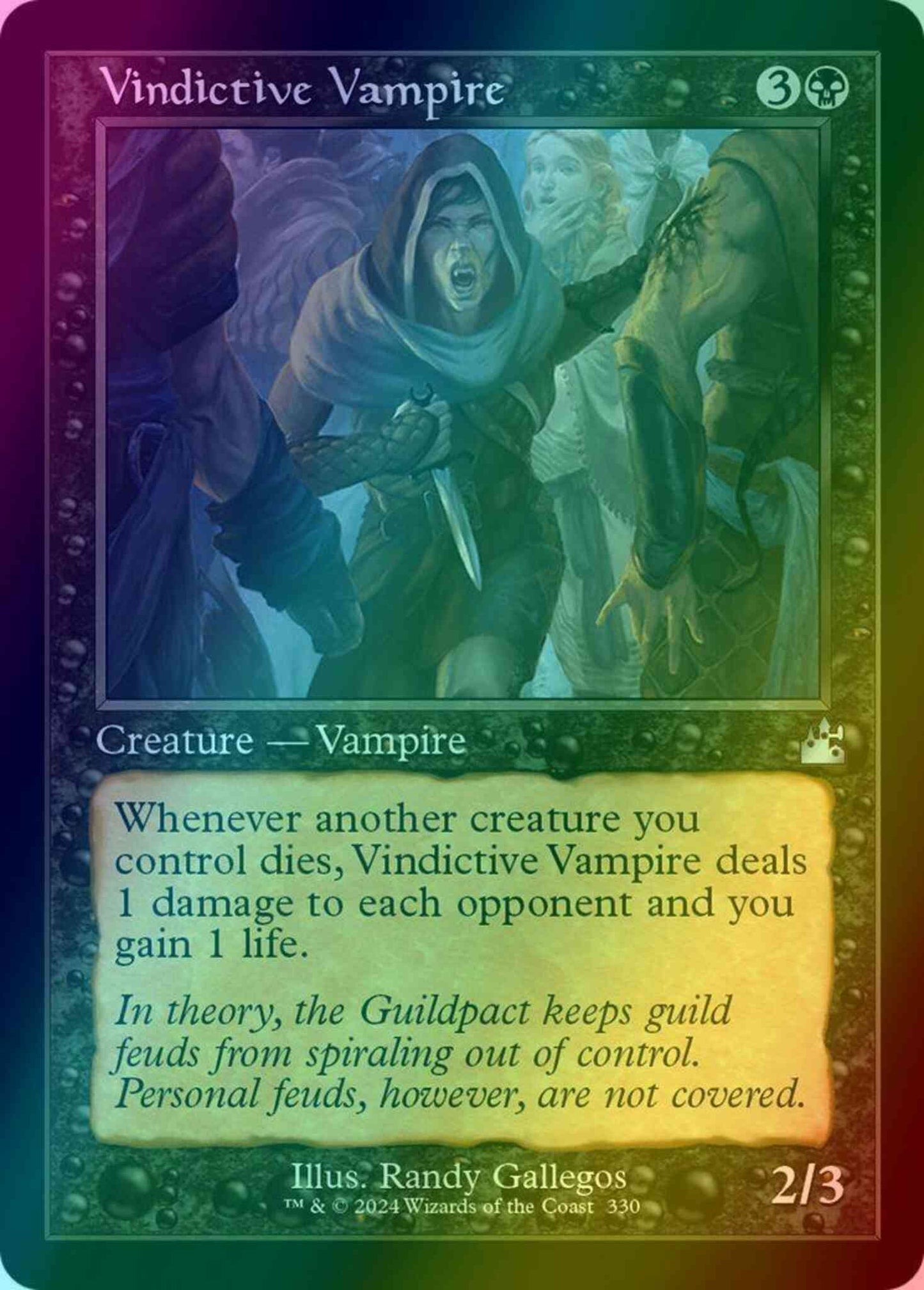 Vindictive Vampire [330] [Retro Frame] [Ravnica Remastered] [Foil]