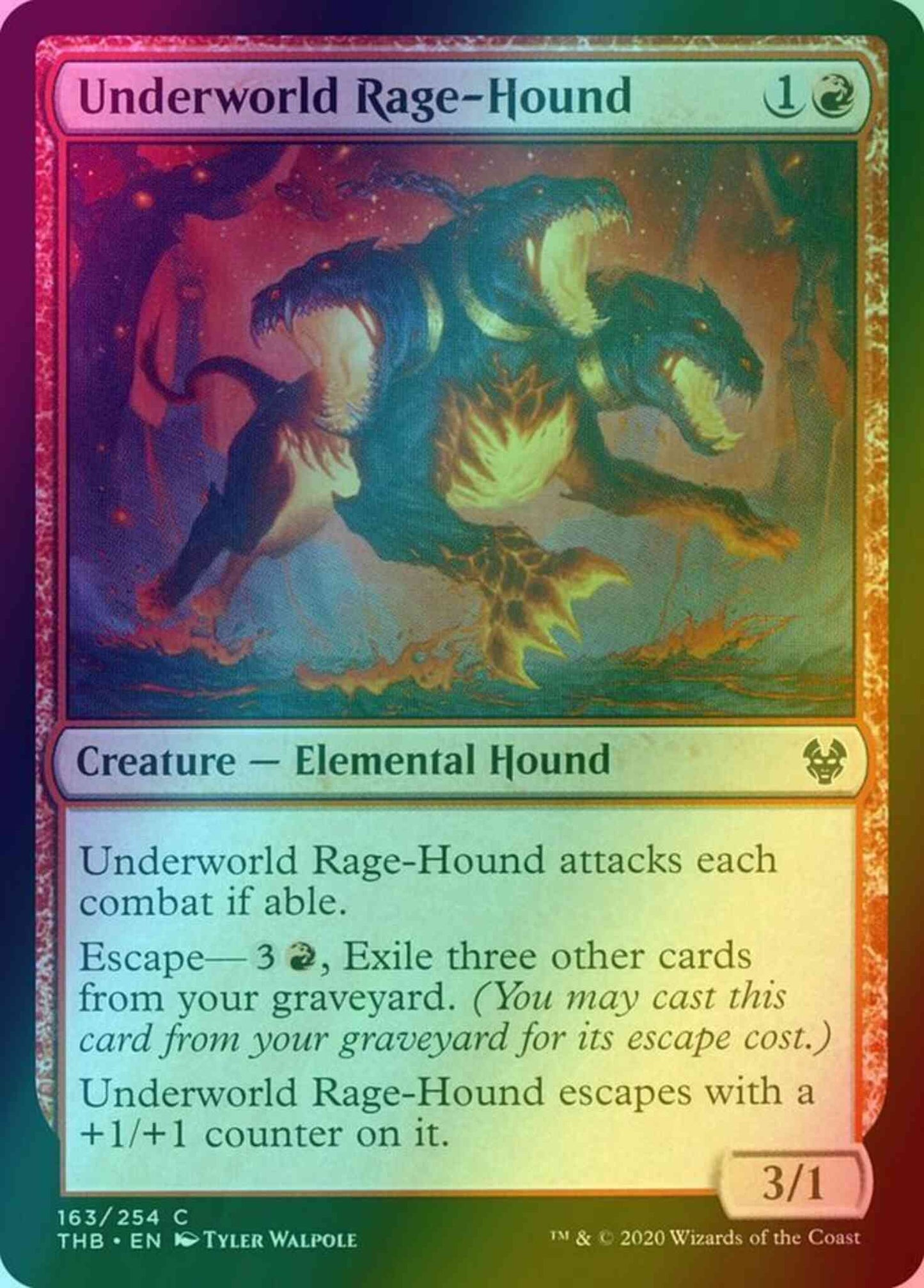 Underworld Rage-Hound [163] [Theros Beyond Death] [Foil]