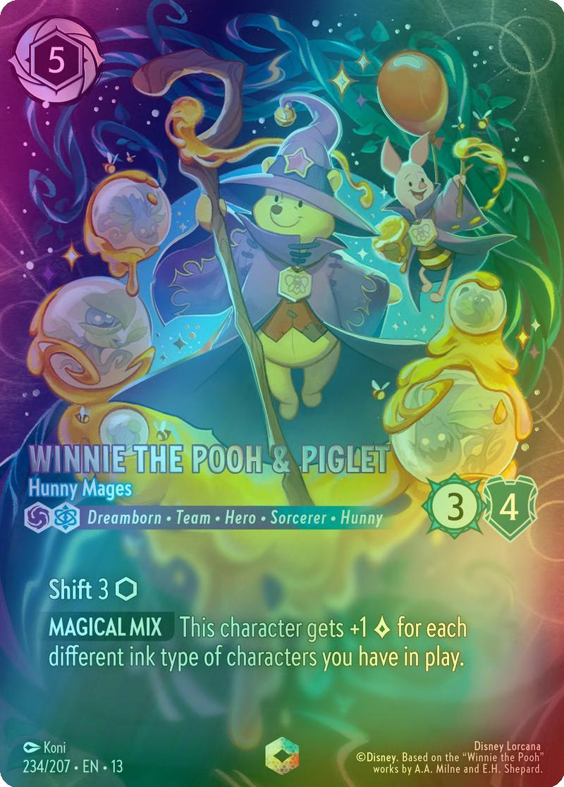 Winnie the Pooh & Piglet - Hunny Mages (Enchanted) - 234/204 [Attack of the Vine!] [Holofoil]