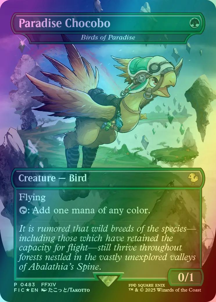 Paradise Chocobo - Birds of Paradise [483] [Borderless] [Chocobo Bundle] [FINAL FANTASY: Commander] [Foil]